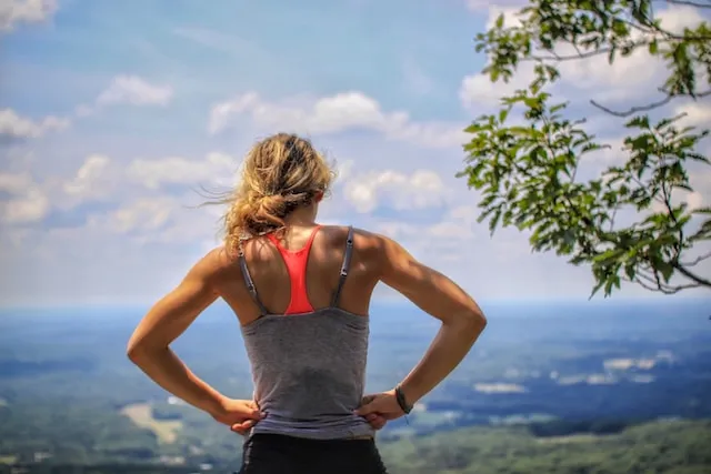 Runner looking at a view